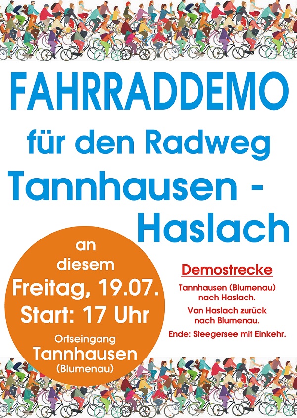 2019 07 Fahrradkorso Radweg Plakat 600